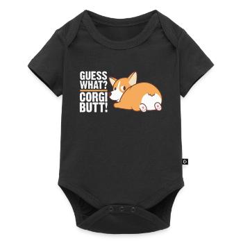 Devinez ce que Corgi Butt Funny Corgi Dog Lovers - Body à manches courtes Premium Bébé - noir - Devant