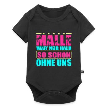 Mallorca - Baby Premium Kurzarmbody - Schwarz - Vorne