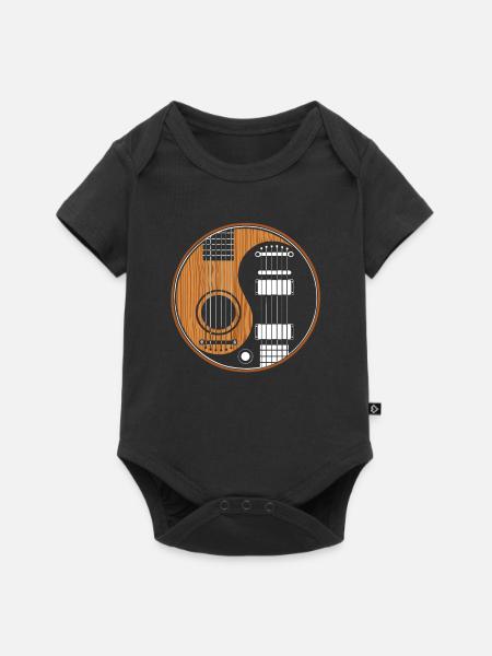 Gitarre - Baby Premium Kurzarmbody - Schwarz