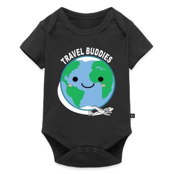 Travel Travel Buddies Traveler Traveling Reisen - Baby Premium short-sleeve bodysuit - black - Front