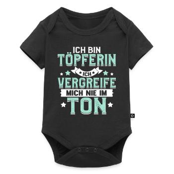 Lustig Töpfern Keramiker Töpfer Keramik Geschenk - Baby Premium Kurzarmbody - Schwarz - Vorne