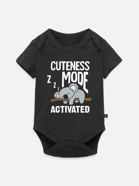 Koala - Baby Premium Kurzarmbody - Schwarz