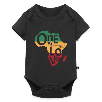One love Reggae Music Africa Rasta Reggae Music - Baby Premium short-sleeve bodysuit - black - Front