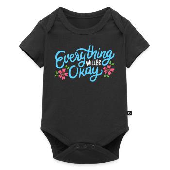 Citation inspirante - Body à manches courtes Premium Bébé - noir - Devant