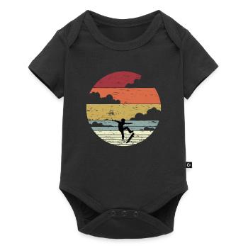 Skateboarden Geschenkideen Skaten Sport Geburtstag - Baby Premium Kurzarmbody - Schwarz - Vorne