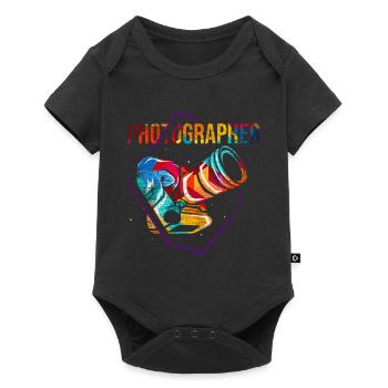Photographe caméra cadeau - Body à manches courtes Premium Bébé - noir - Devant