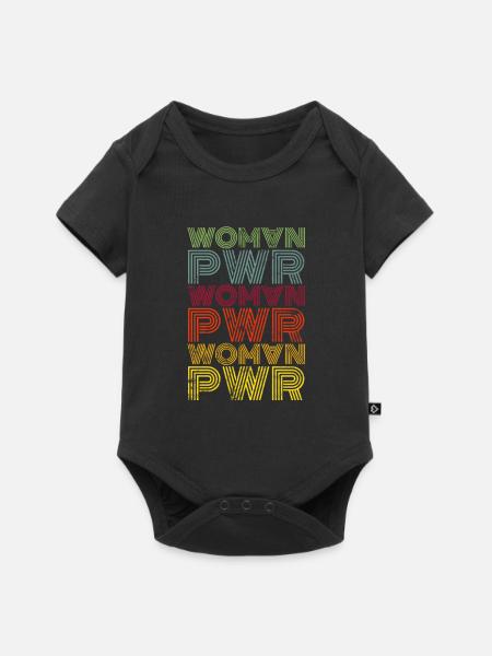 Frauen Power Retro - Baby Premium Kurzarmbody - Schwarz