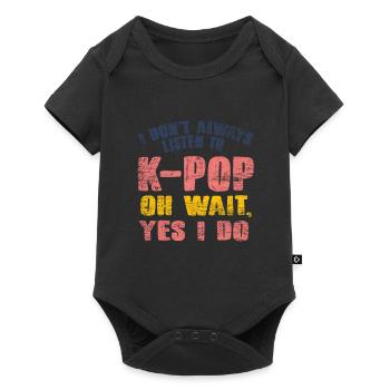 K-Pop - Baby Premium short-sleeve bodysuit - black - Front