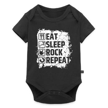 Musique rock - Body à manches courtes Premium Bébé - noir - Devant