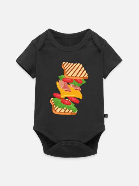 Sandwich - Baby Premium Kurzarmbody - Schwarz