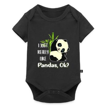 J'aime vraiment le cadeau Panda Panda Bear Koala - Body à manches courtes Premium Bébé - noir - Devant