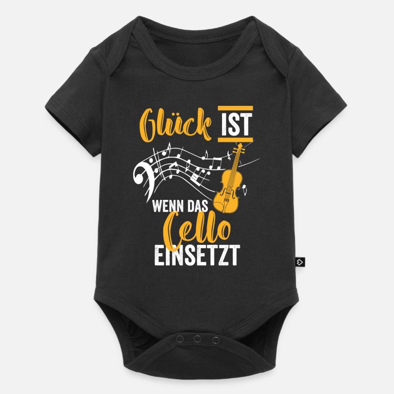 Cello Konzert - Baby Premium Kurzarmbody - Schwarz