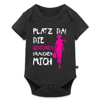 Geriatric nurse - care - Baby Premium short-sleeve bodysuit - black - Front