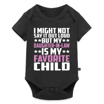 Ma belle-fille est mon enfant préféré drôle - Body à manches courtes Premium Bébé - noir - Devant