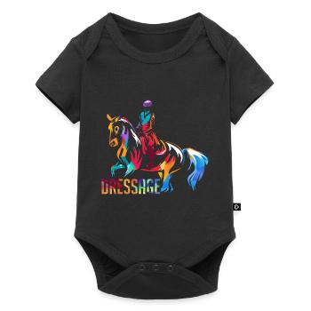 Cadeau équestre de dressage - Body à manches courtes Premium Bébé - noir - Devant