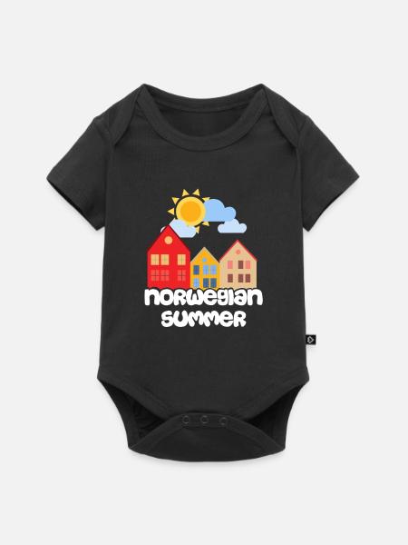 Norwegen - Baby Premium Kurzarmbody - Schwarz
