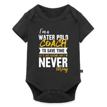 water polo - Baby Premium short-sleeve bodysuit - black - Front