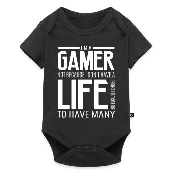 Gamer SHIRT · Gamer my Life · Gift - Baby Premium short-sleeve bodysuit - black - Front