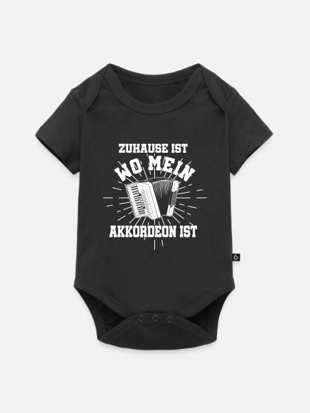 Akkordeon - Baby Premium Kurzarmbody - Schwarz