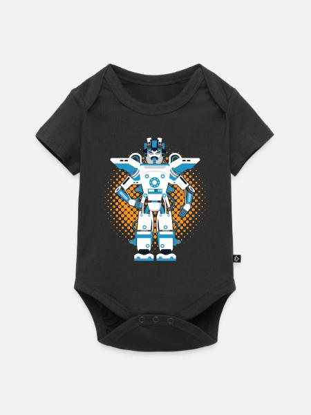 Roboter und Robotik - Baby Premium Kurzarmbody - Schwarz