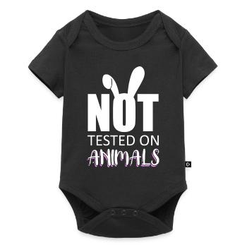 Animal welfare Animal experiments Animal lovers Animal welfare - Baby Premium short-sleeve bodysuit - black - Front