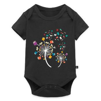 Buch Pusteblume - Baby Premium Kurzarmbody - Schwarz - Vorne