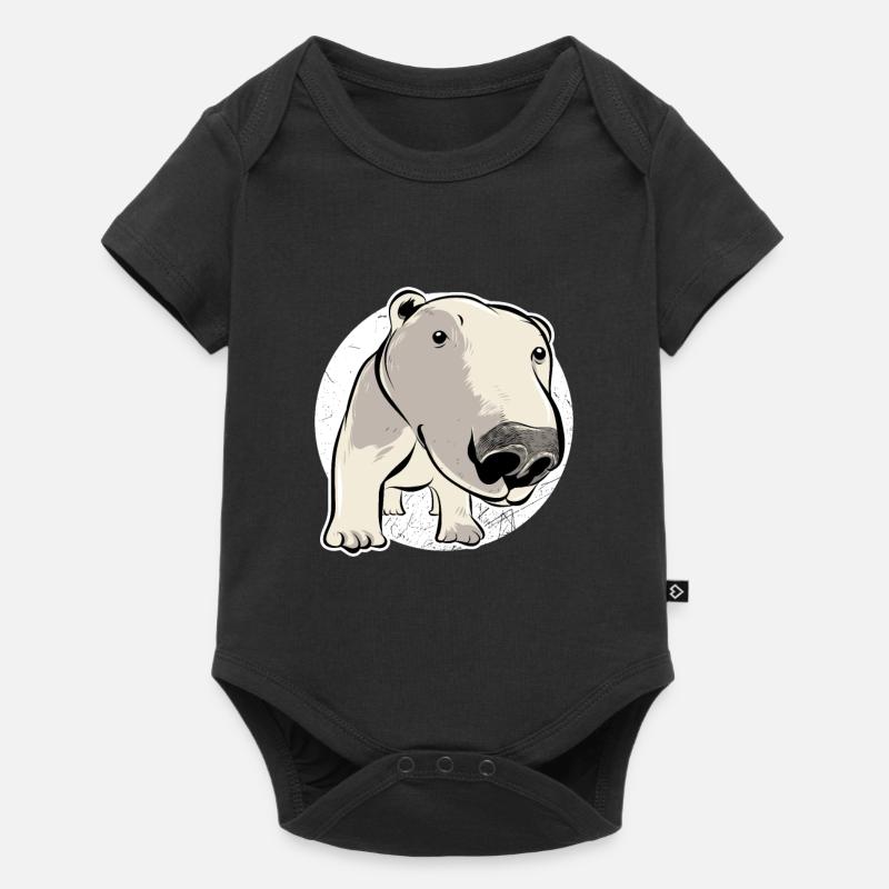 lustiger Eisbär - Baby Premium Kurzarmbody - Schwarz