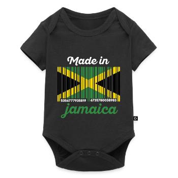 Drapeau Jamaïque code à barres - Body à manches courtes Premium Bébé - noir - Devant