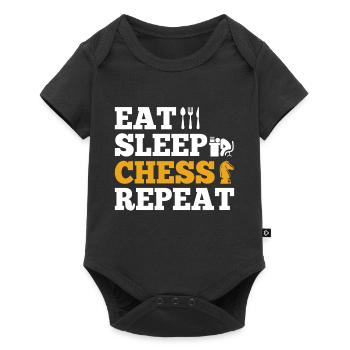 Schach - Baby Premium Kurzarmbody - Schwarz - Vorne