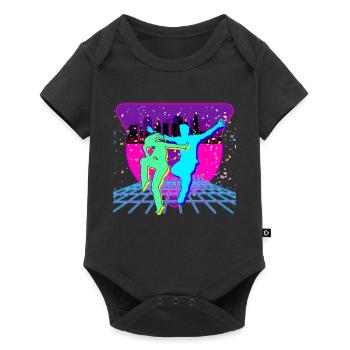 Fête des années 80 - Body à manches courtes Premium Bébé - noir - Devant