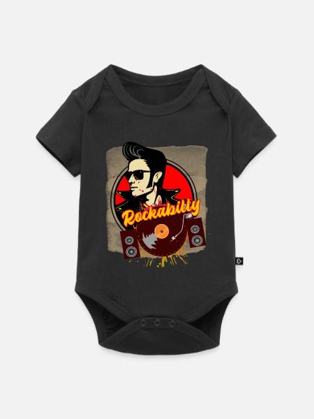 Rockabilly - Baby Premium Kurzarmbody - Schwarz