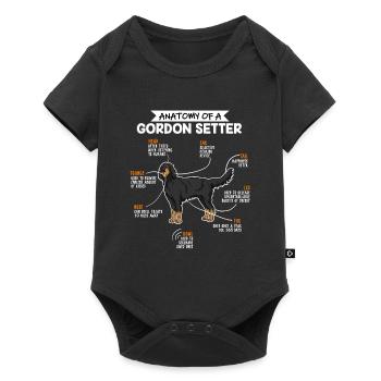 Anatomie du chien Gordon Setter Fun chien - Body à manches courtes Premium Bébé - noir - Devant