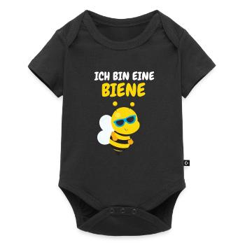 Biene - Baby Premium Kurzarmbody - Schwarz - Vorne