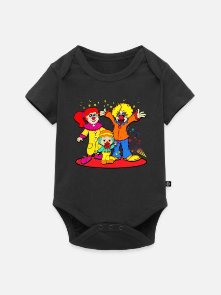 Karneval Clown - Baby Premium Kurzarmbody - Schwarz