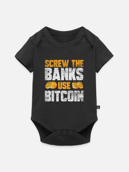 Bitcoin - Baby Premium Kurzarmbody - Schwarz