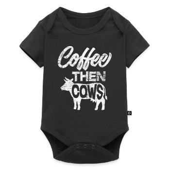 cow - Baby Premium short-sleeve bodysuit - black - Front
