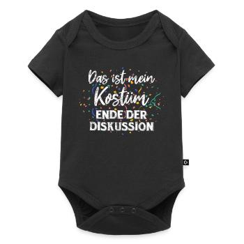 Fasching Karneval Feiern Party Kostüm - Baby Premium Kurzarmbody - Schwarz - Vorne