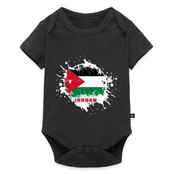 Drapeau de la Jordanie avec blob - Body à manches courtes Premium Bébé - noir - Devant