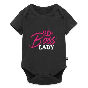 Patron Lady Womens T-shirt - Body à manches courtes Premium Bébé - noir - Devant