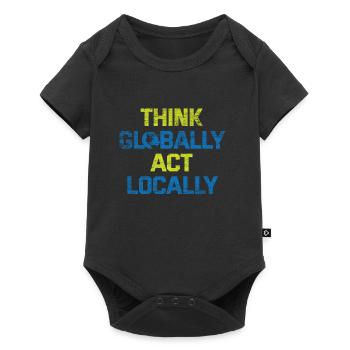 Le changement climatique - Body à manches courtes Premium Bébé - noir - Devant