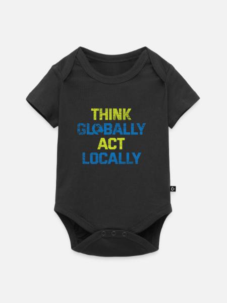 Klimawandel - Baby Premium Kurzarmbody - Schwarz