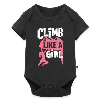 grimper - Body à manches courtes Premium Bébé - noir - Devant