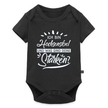 Hochsensibilität - Baby Premium Kurzarmbody - Schwarz - Vorne