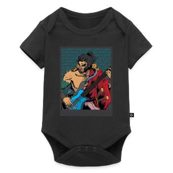 guitar player - Baby Premium short-sleeve bodysuit - black - Front