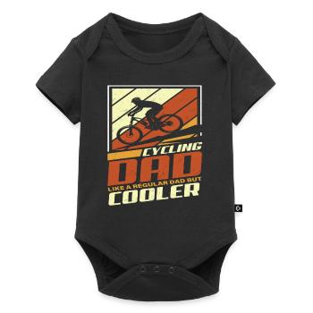 Père de vélo - Body à manches courtes Premium Bébé - noir - Devant