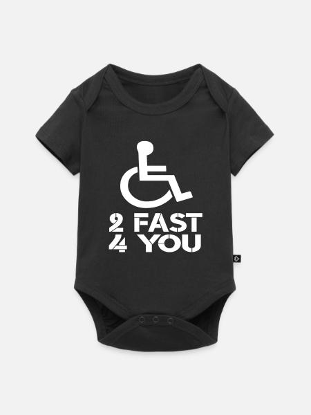 Rollstuhl Rollstuhlfahrer Behinderte Rollstühle - Baby Premium Kurzarmbody - Schwarz