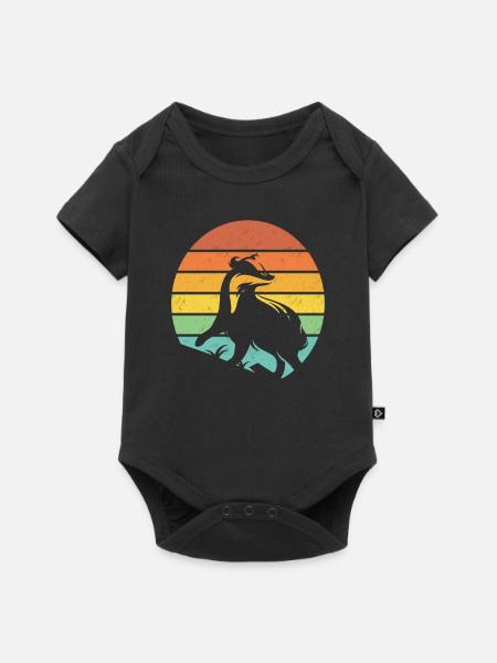 Honigdachs Retro Geschenk - Baby Premium Kurzarmbody - Schwarz