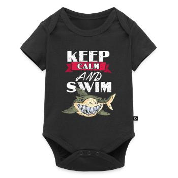 Natation moniteur de natation piscine nageur - Body à manches courtes Premium Bébé - noir - Devant