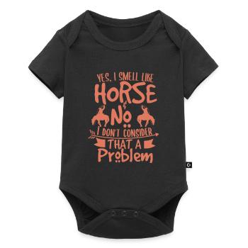 cheval - Body à manches courtes Premium Bébé - noir - Devant