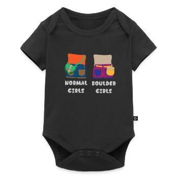 Normal Girls Boulder Girls climbing climbing hall - Baby Premium short-sleeve bodysuit - black - Front